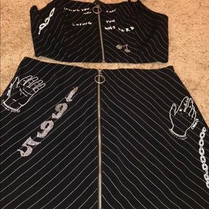 2 piece set.Crop top,and skirt.